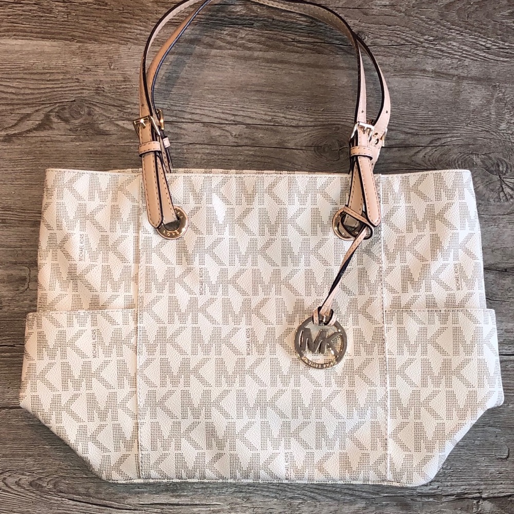Michael Kors Leather Large Logo Tote Bag